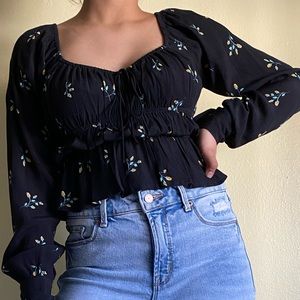 Long sleeve Scrunch Top